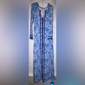 Lilly Pulitzer Floral Blue Maxi Dress